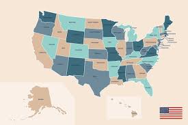 America Map Vectors Ilrations For