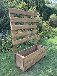 Arron Garden Planter Box With Trellis