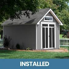 Designer Wood Shed With Transom Window