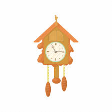 Cartoon Clock Cuckoo Decoration Old