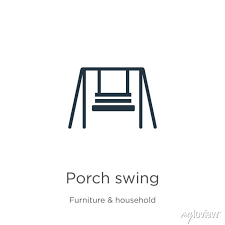 Porch Swing Icon Vector Trendy Flat