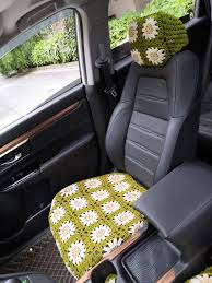 Car Seat Cover Crochet Sunflower Seat