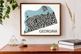 Typographic Map Of Georgina York