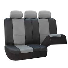 Premium Pu Leather Seat Covers Full Set Fh Group Color Gray Black