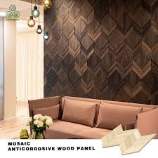 Outdoor Wood Mosaic Wall Art