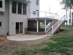 Azek Deck Stamped Concrete Patio In