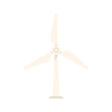 Eco Wind Turbine Icon Flat Vector Farm