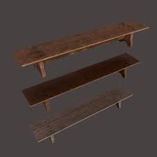 Wooden Bench Free 3d Model By Get