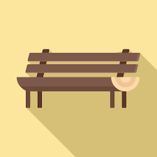 Garden Bench Icon Flat Ilration Of