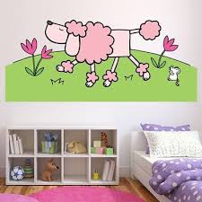 Pink Poodle Dog Wall Sticker Ws 70642