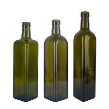 Dark Green Color Olive Oil Bottle