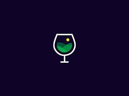 Landscape Wine Wine Logo Graphic