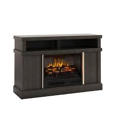 Media Console Wooden Electric Fireplace