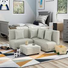 Furniture Of America Bethanie Green Kids Sectional