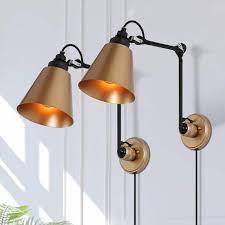 Hardwire Swing Arm Wall Lamp Set