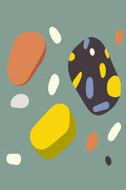 Colorful Abstract Stone Plant Pebble