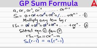 Gp Sum Formula Sum Of N Terms Sum Of