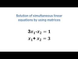 8 Solving Simultaneous Linear Equations