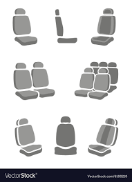 Car Seat Icons Royalty Free Vector