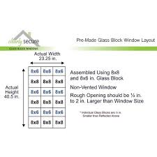 Redi2set Diamond Glass 23 25 In X 40 5 In Frameless Replacement Glass Block Window In Clear S2442dp
