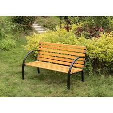 Wooden Slats Outdoor Park Bench