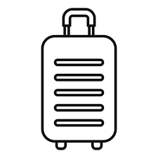 Travel Bag Icon Outline Vector Air