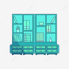 Bookshelf Icon Element Design