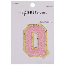 Pink Letter Patch Sticker Hobby Lobby