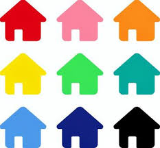 Free Vectors House Silhouette 9 Colors