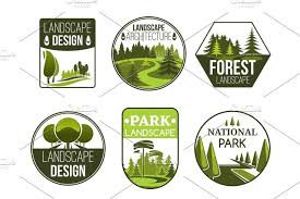 Landscape Design Company Icon With