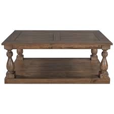 45 2 In Brown Rectangle Solid Pine Wood Rustic Floor Shelf Coffee Table With Storage