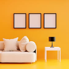 Modern Living Room Yellow Color With