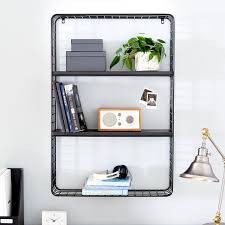 Metal Grid Wall Bookcase Pottery Barn