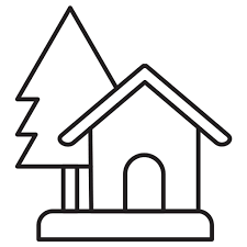 Estate Home House Real Tree Icon