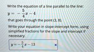 Equation Of A Line Parallel