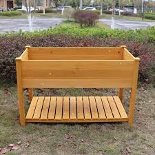 Natural Wood Raised Garden Bed