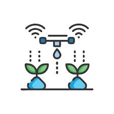 Optical Irrigation Vector Art Icons