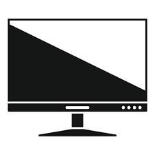 Frameless Monitor Icon Simple Vector