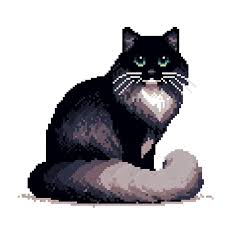Pixelated Cat Image Ai Art Generator