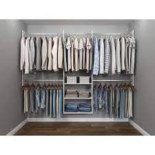 White Wood Closet System Wh1