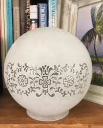 White Frosted Glass Globe Lamp Shade