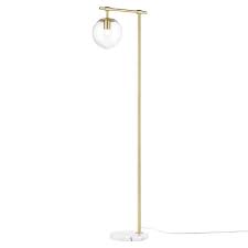 Brushed Brass Clear Floor Lamp
