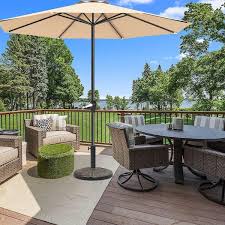 Cast Iron Patio Umbrella Base In Bronze