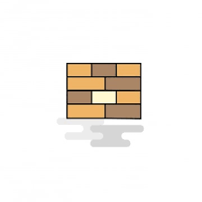 Brick Wall Flat Icon Vector