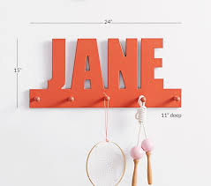 Personalized Name Sign With Wall Hooks