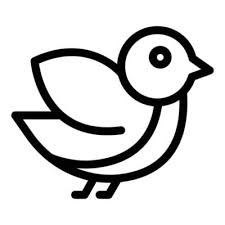 Finch Sparrow Icon Outline Vector