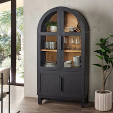 Juliet 72in Black 4 Door Arc Cabinet