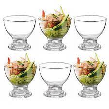 6 X Glass Prawn Cocktail Bowls