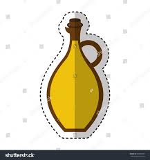 Olive Oil Bottle Isolated Icon Vector