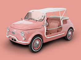 Fiat 500 Spiaggina In Summer Pink Car